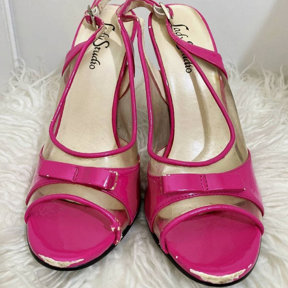 Lady Studio Bow Peep Toe High Heels